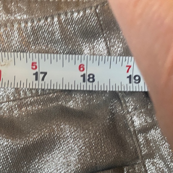 Chico's Metallic Silver Jeans Pants NWT Size 3 16 - Picture 6 of 9